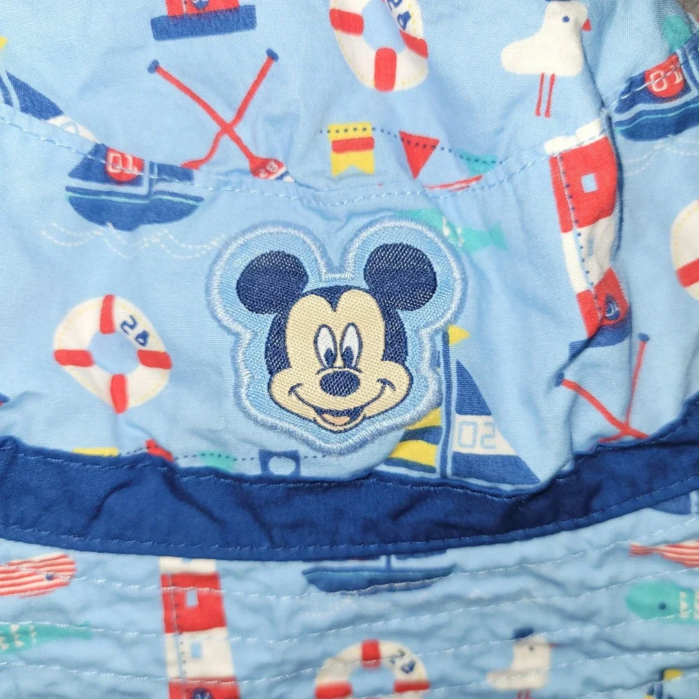 Disney Baby‎ Mickey Mouse Nautical Lighthouse Bucket Sun Hat - 6-12 Months